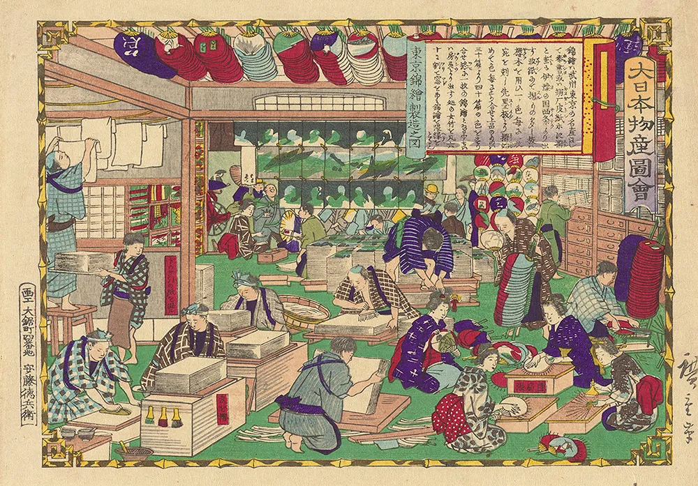 東京錦絵製造之図