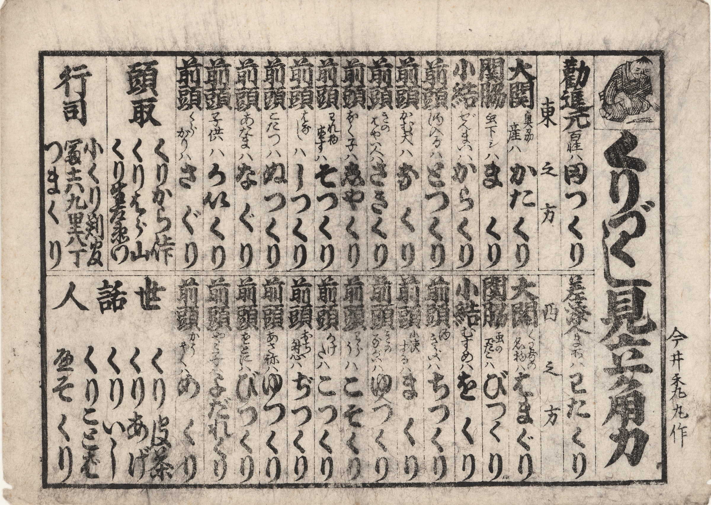 くりづくし見立角力 | 味の素 食の文化センター